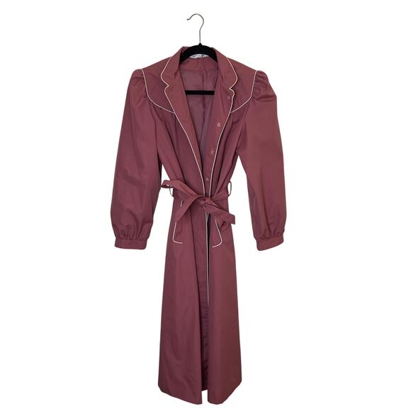 VINTAGE | 70’s Bubblegum Pink Belted Trench Coat - Picture 5 of 16